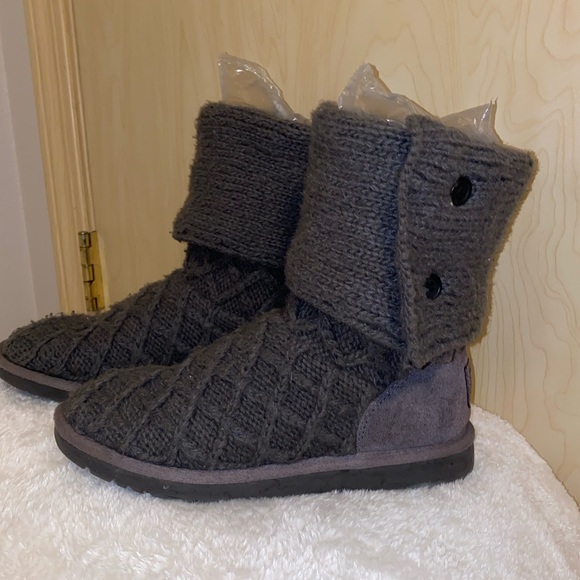 UGG Australia Lattice Cardy Charcoal Grey Women's Boots - Picture 2 of 6
